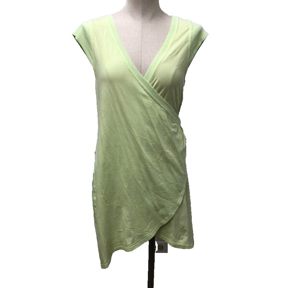 Daily Practice Anthropologie‎ Montauk Wrap Dress Womens Medium Green Athleisure